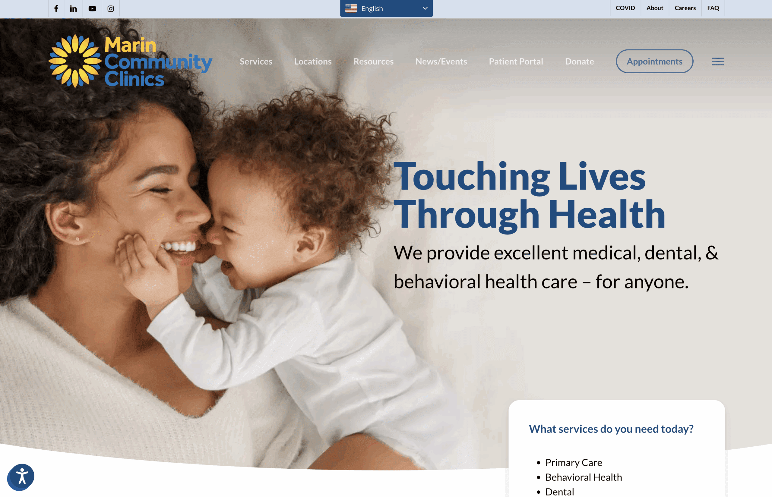 marin community clinic website