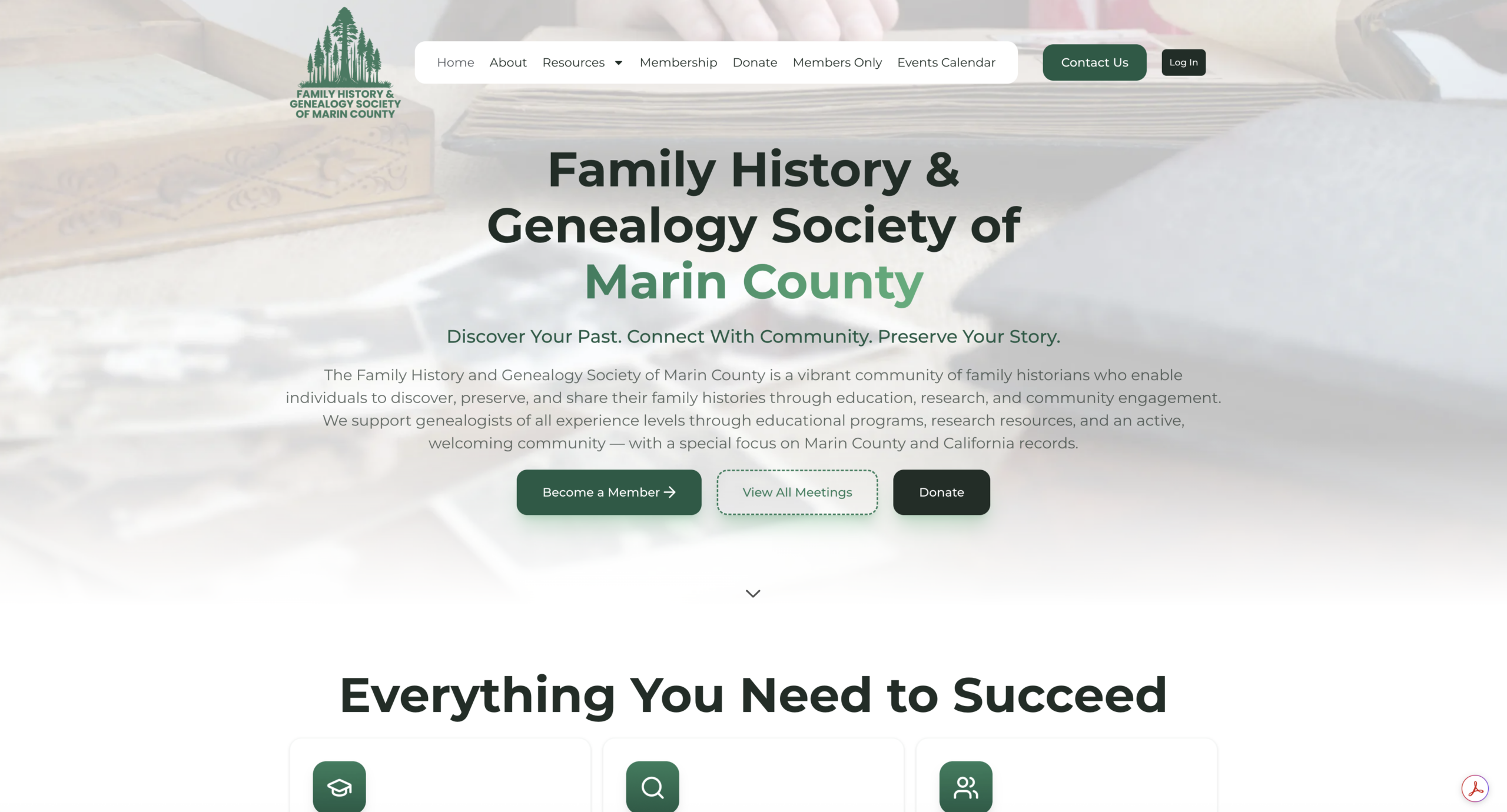 Family History & Genealogy Society of Marin County